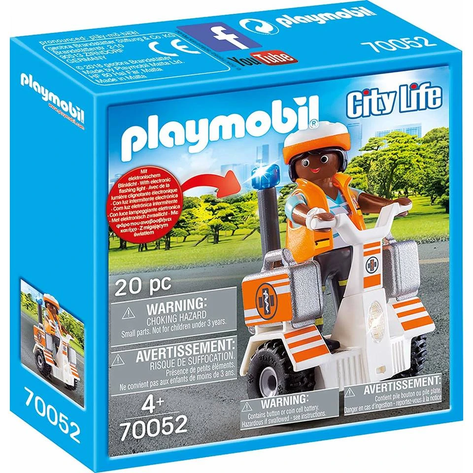 PLAYMOBIL City Life Ambulance Scooter 70052 1 PLAYMOBIL City Life Ambulance Scooter 70052