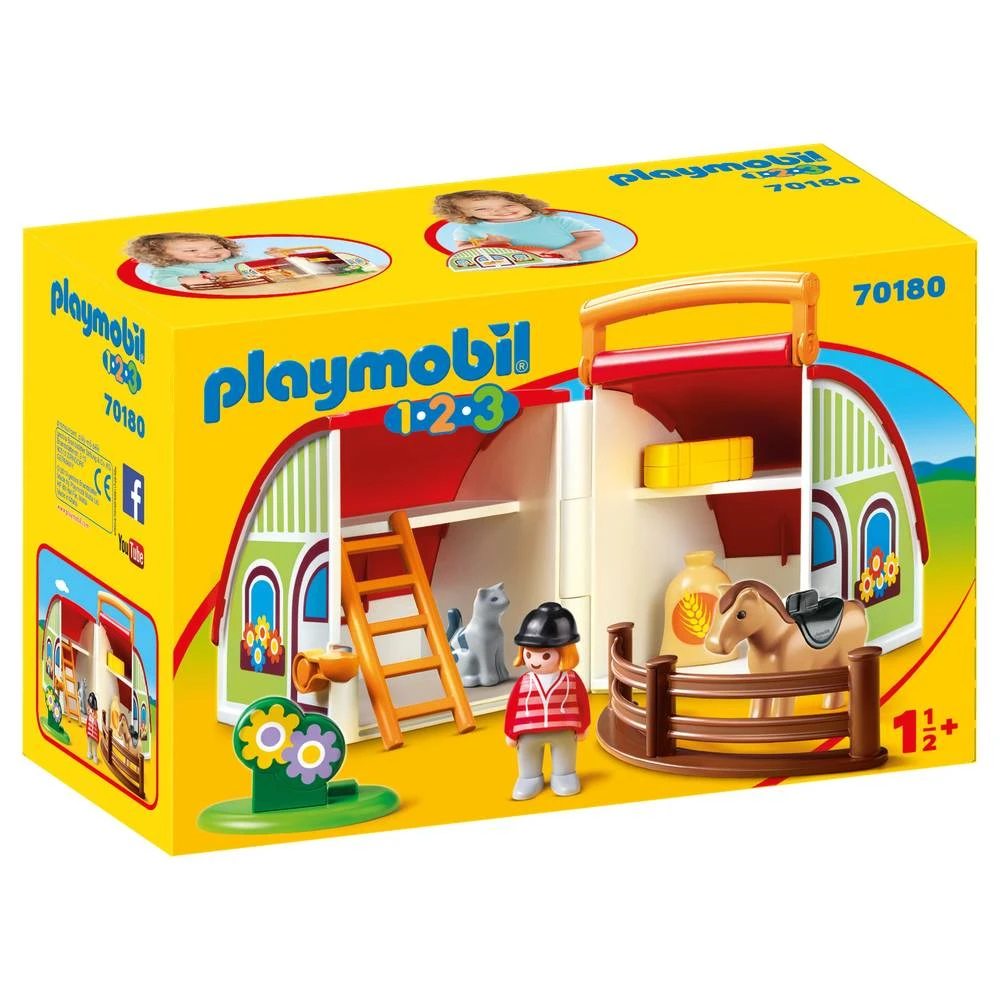 PLAYMOBIL 1.2.3 Mijn Meeneem Manege 70180 1 PLAYMOBIL 1.2.3 Mijn Meeneem Manege 70180
