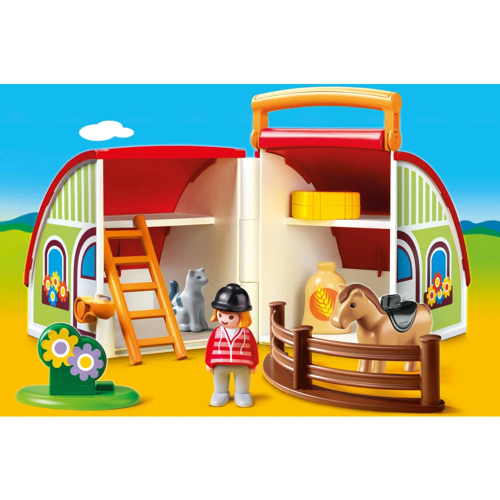 PLAYMOBIL 1.2.3 Mijn Meeneem Manege 70180 2 PLAYMOBIL 1.2.3 Mijn Meeneem Manege 70180 - Afbeelding 2