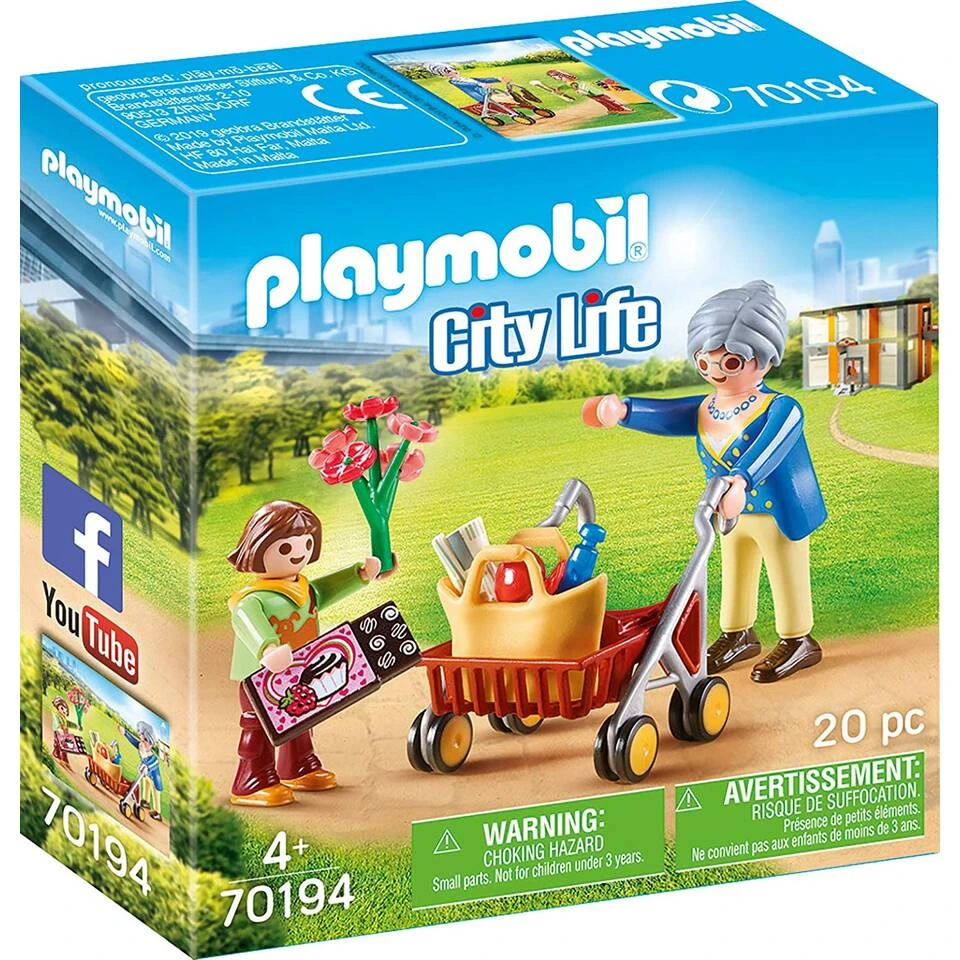 PLAYMOBIL City Life Oma Met Rollator 70194 1 PLAYMOBIL City Life Oma Met Rollator 70194