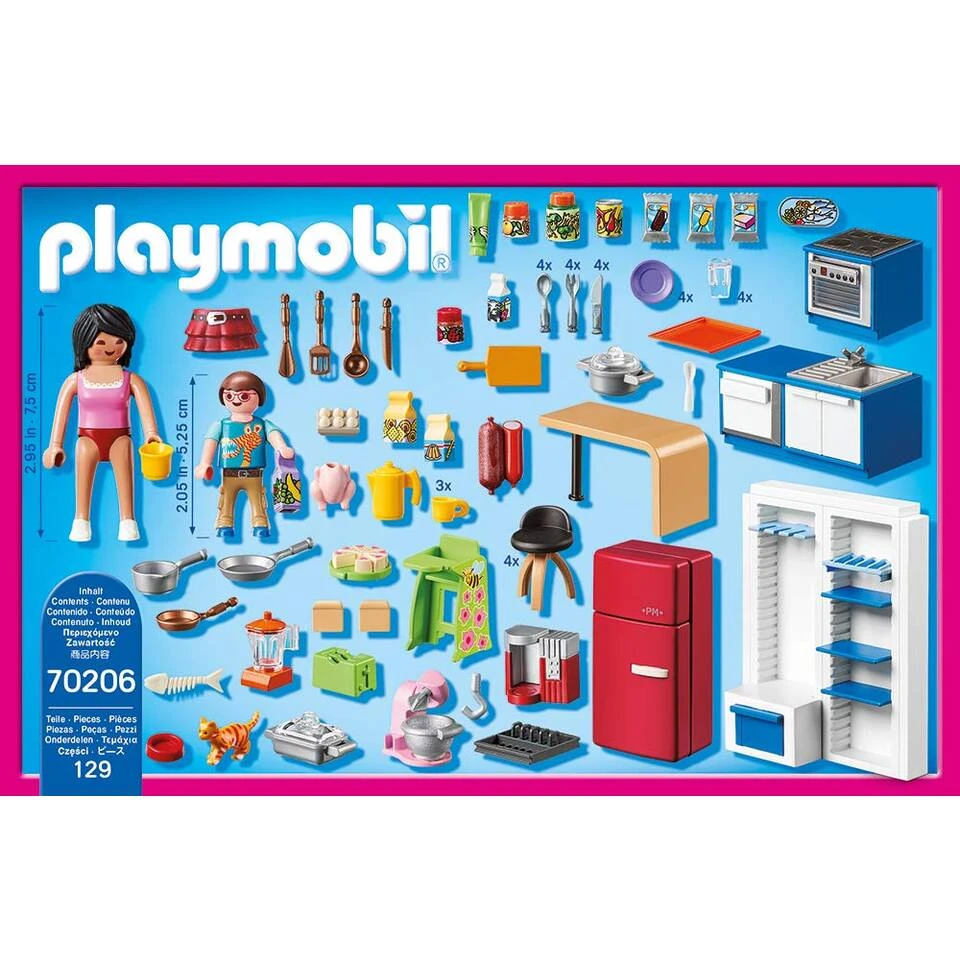 PLAYMOBIL Dollhouse Leefkeuken 70206 4 PLAYMOBIL Dollhouse Leefkeuken 70206 - Afbeelding 4