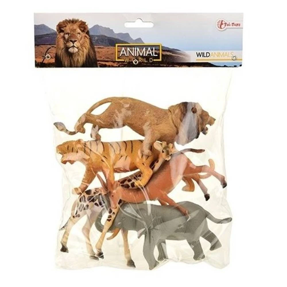 No Brand Animal World Wilde Dieren In Zak 5-delig 1 No Brand Animal World Wilde Dieren In Zak 5-delig