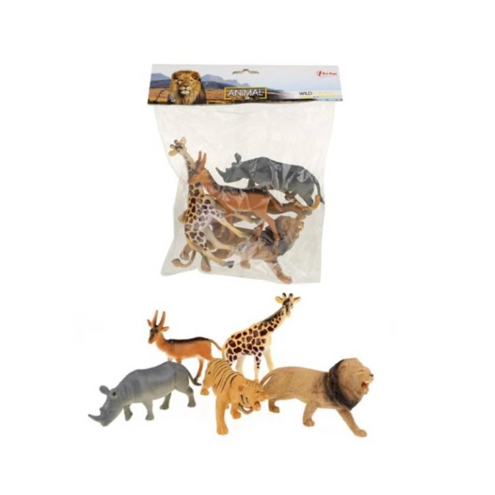 No Brand Animal World Wilde Dieren In Zak 5-delig 2 No Brand Animal World Wilde Dieren In Zak 5-delig - Afbeelding 2