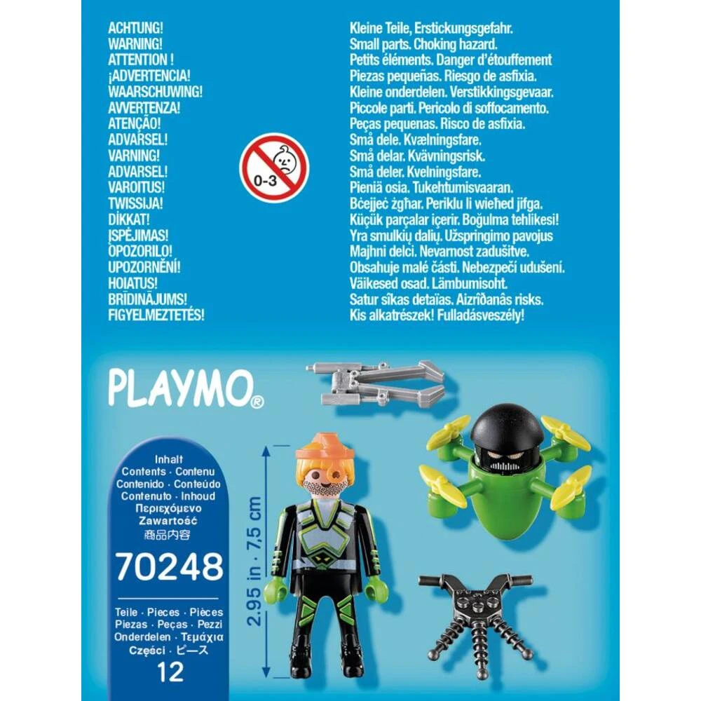 PLAYMOBIL SpecialPLUS Agent Met Drone 70248 3 PLAYMOBIL SpecialPLUS Agent Met Drone 70248 - Afbeelding 3