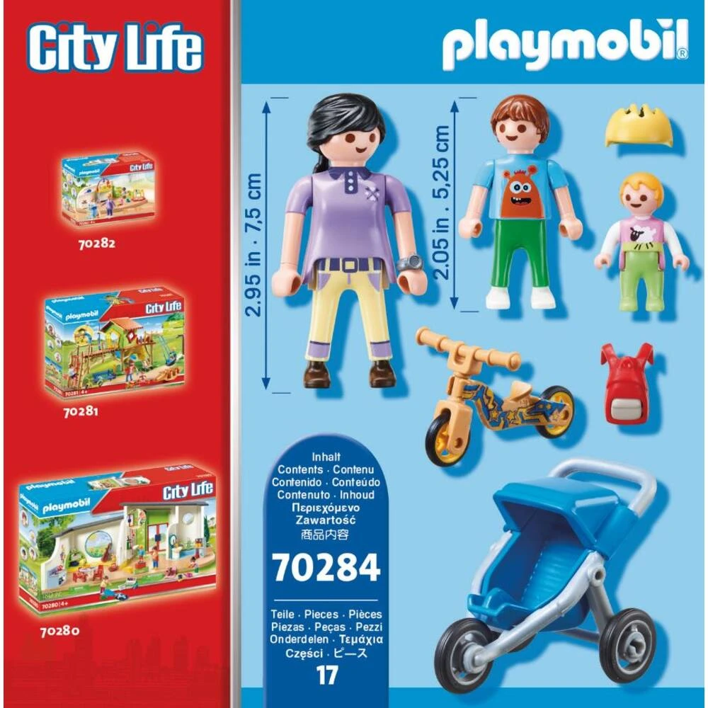 PLAYMOBIL City Life Mama Met Kinderen 70284 3 PLAYMOBIL City Life Mama Met Kinderen 70284 - Afbeelding 3