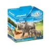 PLAYMOBIL Family Fun Neushoorn Met Baby 70357