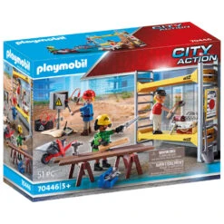 PLAYMOBIL City Action Stelling Met Werklieden 70446