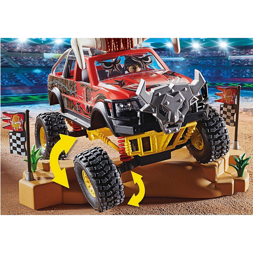PLAYMOBIL Stuntshow Monstertruck Met Hoorns 70549 2 PLAYMOBIL Stuntshow Monstertruck Met Hoorns 70549 - Afbeelding 2