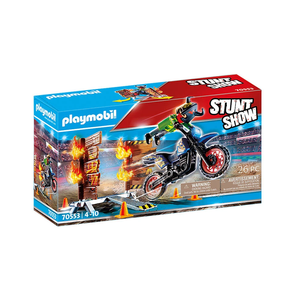 PLAYMOBIL Stuntshow Motor Met Vuurmuur 70553 1 PLAYMOBIL Stuntshow Motor Met Vuurmuur 70553