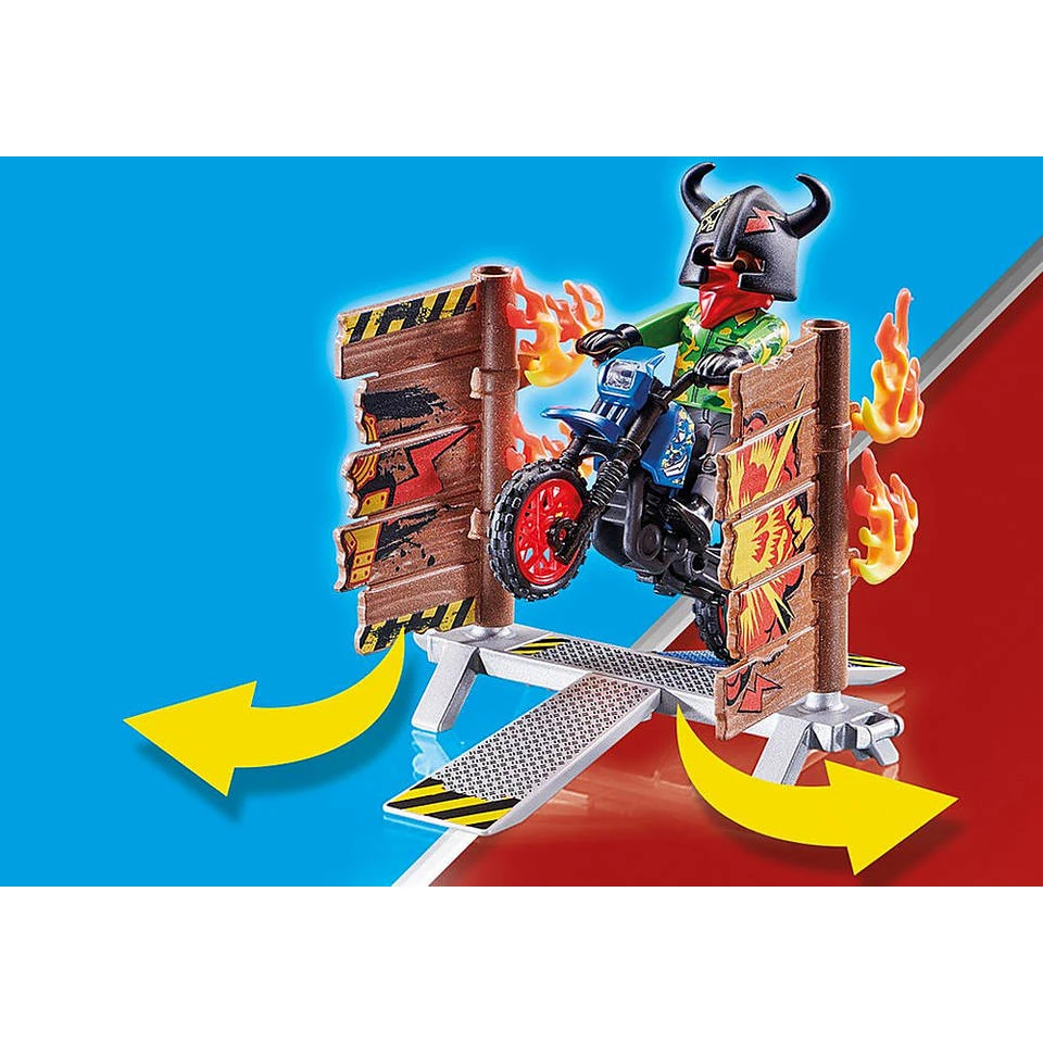 PLAYMOBIL Stuntshow Motor Met Vuurmuur 70553 3 PLAYMOBIL Stuntshow Motor Met Vuurmuur 70553 - Afbeelding 3