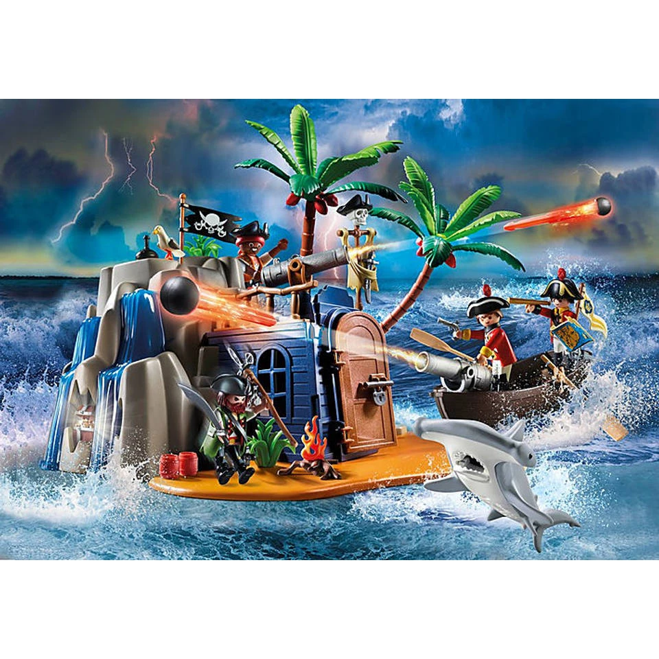 PLAYMOBIL Pirates Pirateneiland Met Schuilplaats Voor Schatten 70556 2 PLAYMOBIL Pirates Pirateneiland Met Schuilplaats Voor Schatten 70556 - Afbeelding 2