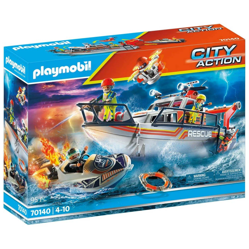 PLAYMOBIL City Action Brandbestrijdingsmissie Met Reddingscruiser 70140 1 PLAYMOBIL City Action Brandbestrijdingsmissie Met Reddingscruiser 70140