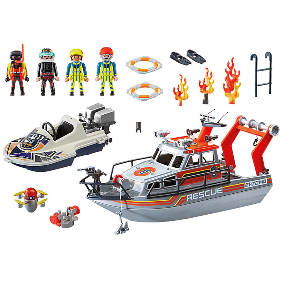 PLAYMOBIL City Action Brandbestrijdingsmissie Met Reddingscruiser 70140 2 PLAYMOBIL City Action Brandbestrijdingsmissie Met Reddingscruiser 70140 - Afbeelding 2