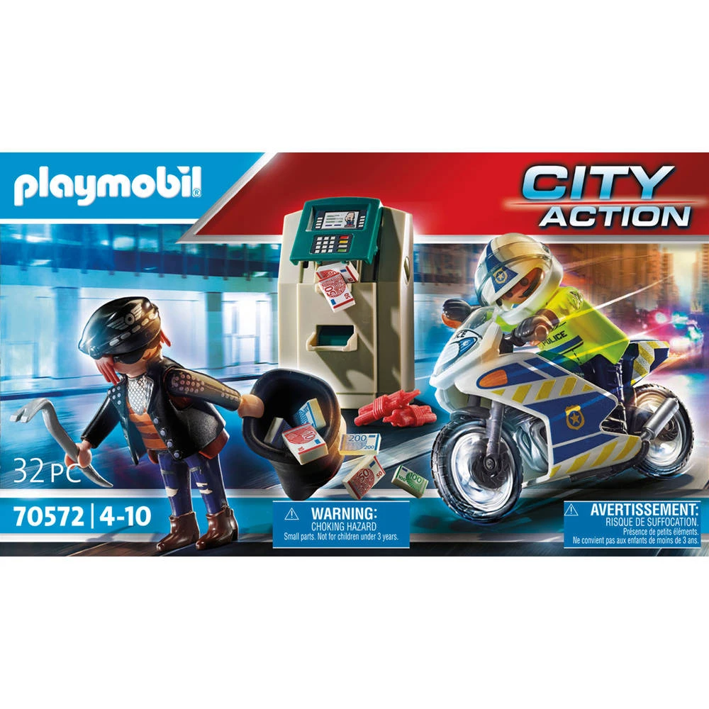 PLAYMOBIL City Action Politiemotor Achtervolging Van De Geldrover 70572 5 PLAYMOBIL City Action Politiemotor Achtervolging Van De Geldrover 70572 - Afbeelding 5