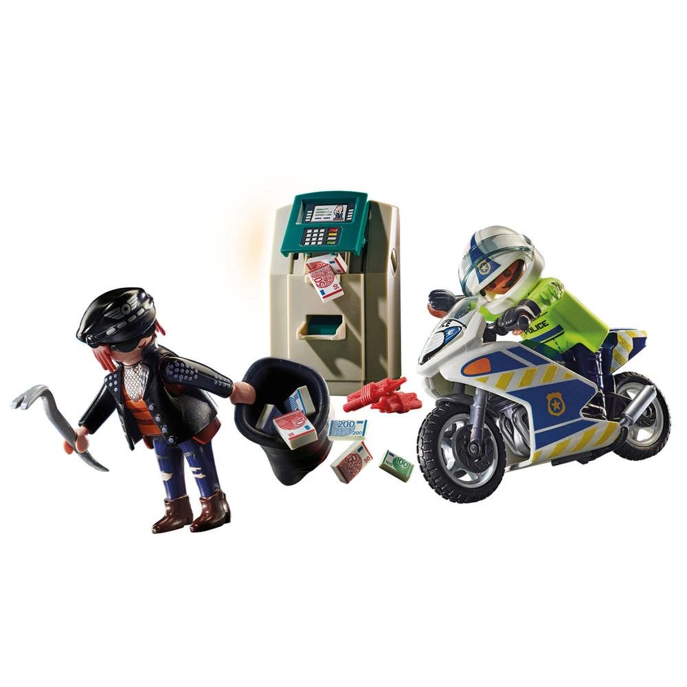PLAYMOBIL City Action Politiemotor Achtervolging Van De Geldrover 70572 2 PLAYMOBIL City Action Politiemotor Achtervolging Van De Geldrover 70572 - Afbeelding 2