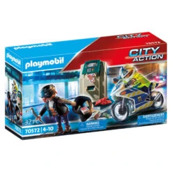 PLAYMOBIL City Action Politiemotor Achtervolging Van De Geldrover 70572