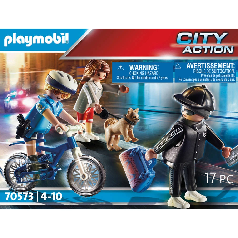 PLAYMOBIL City Action Politiefiets Achtervolging Van De Zakkenroller 70573 2 PLAYMOBIL City Action Politiefiets Achtervolging Van De Zakkenroller 70573 - Afbeelding 2