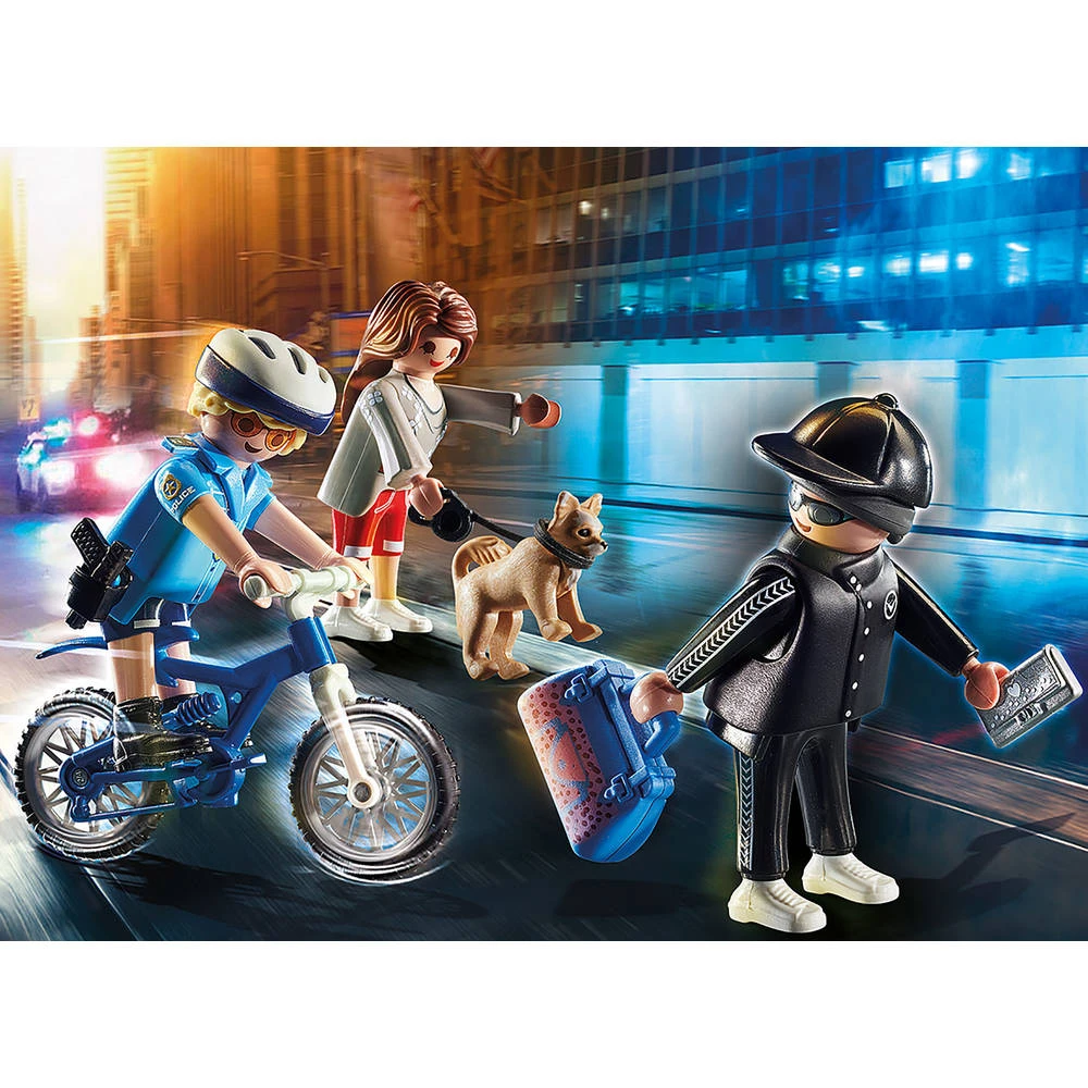 PLAYMOBIL City Action Politiefiets Achtervolging Van De Zakkenroller 70573 4 PLAYMOBIL City Action Politiefiets Achtervolging Van De Zakkenroller 70573 - Afbeelding 4