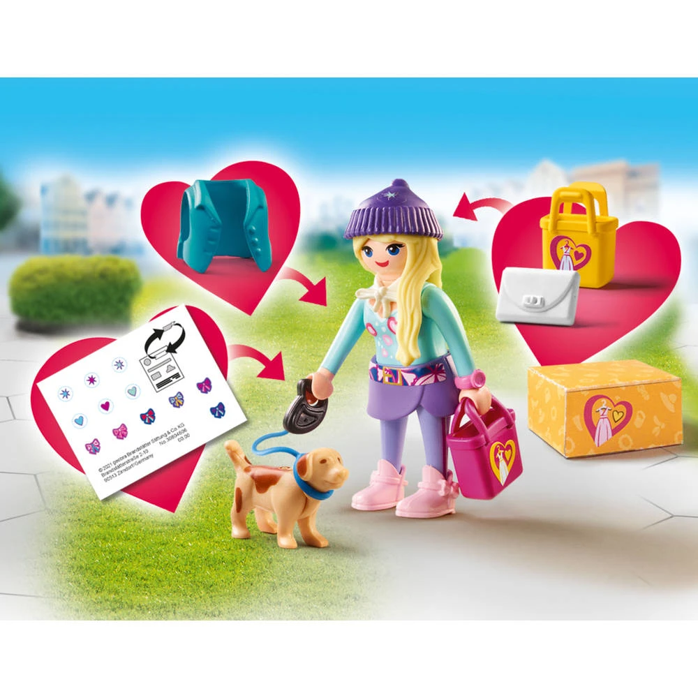 PLAYMOBIL City Life Modemeisje Met Hond 70595 4 PLAYMOBIL City Life Modemeisje Met Hond 70595 - Afbeelding 4
