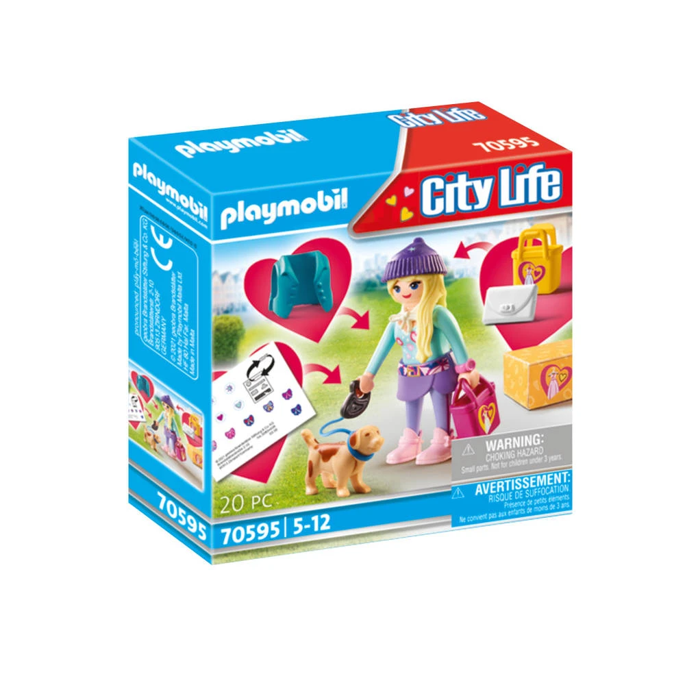 PLAYMOBIL City Life Modemeisje Met Hond 70595 5 PLAYMOBIL City Life Modemeisje Met Hond 70595 - Afbeelding 5