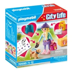 PLAYMOBIL City Life Modemeisje Met Hond 70595