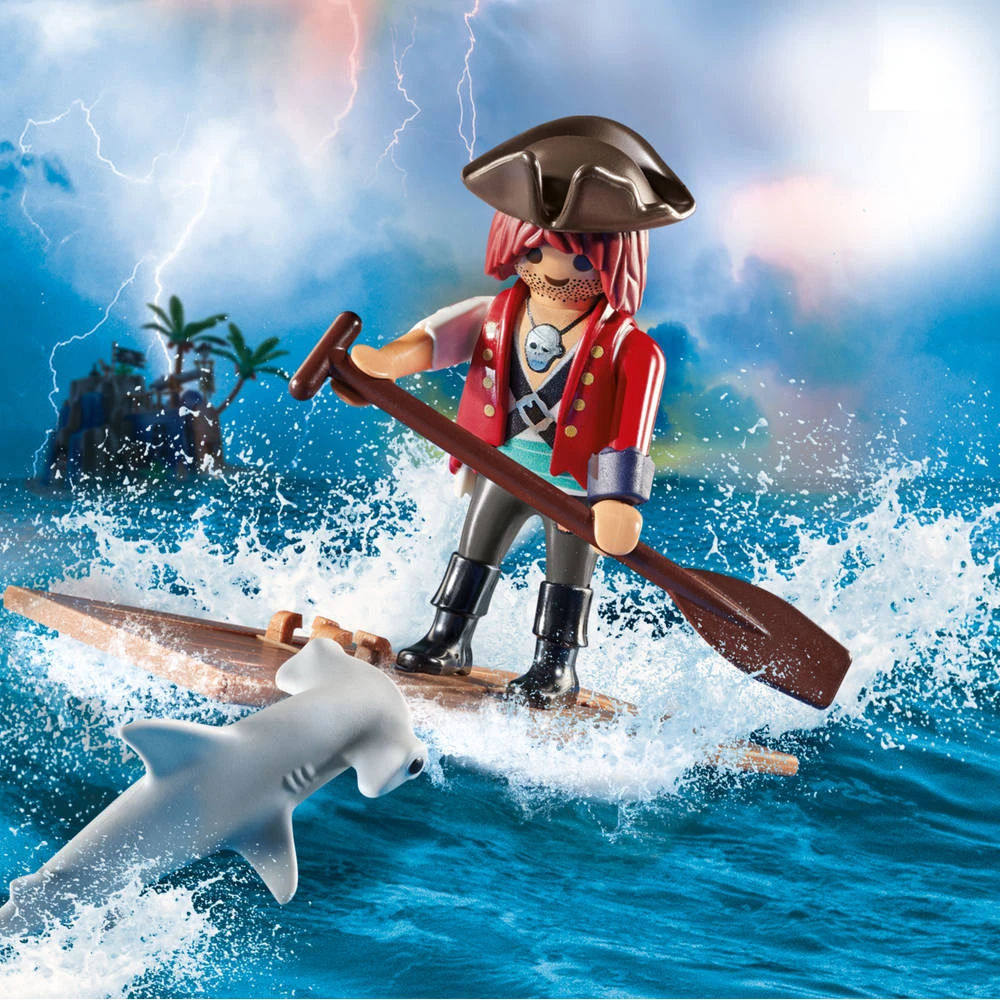 PLAYMOBIL SpecialPLUS Piraat Met Vlot En Hamerhaai 70598 4 PLAYMOBIL SpecialPLUS Piraat Met Vlot En Hamerhaai 70598 - Afbeelding 4