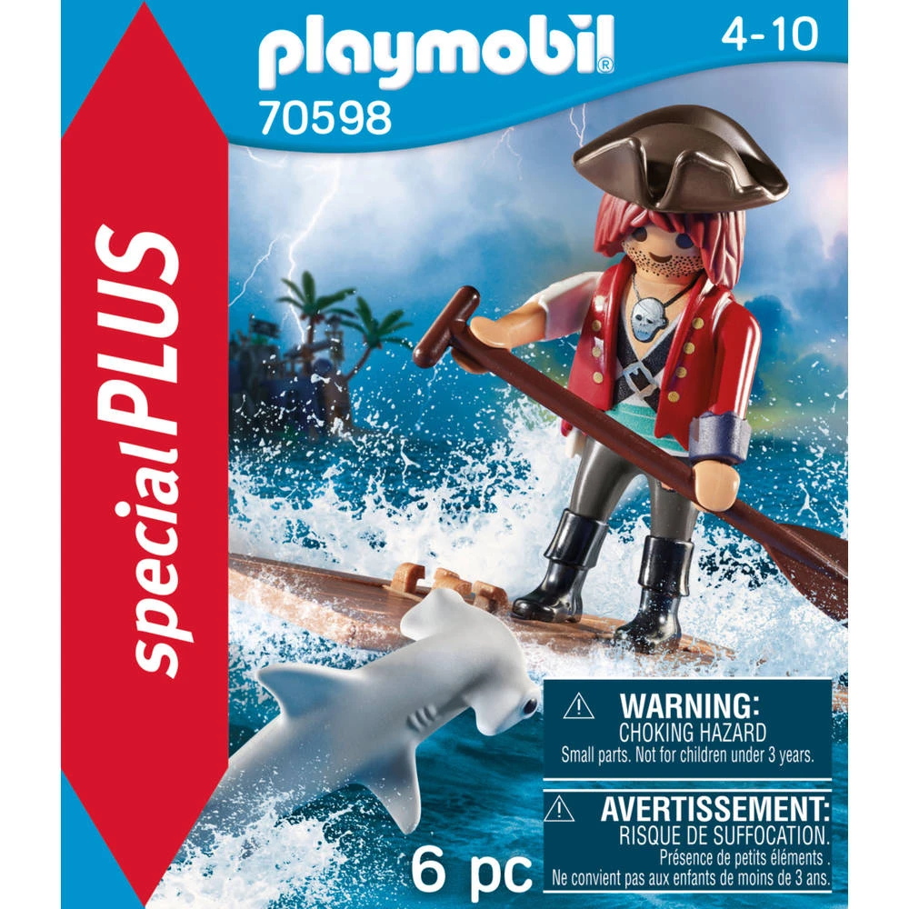 PLAYMOBIL SpecialPLUS Piraat Met Vlot En Hamerhaai 70598 2 PLAYMOBIL SpecialPLUS Piraat Met Vlot En Hamerhaai 70598 - Afbeelding 2