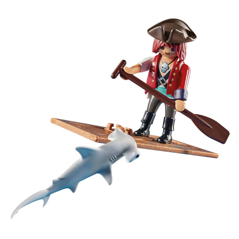 PLAYMOBIL SpecialPLUS Piraat Met Vlot En Hamerhaai 70598 3 PLAYMOBIL SpecialPLUS Piraat Met Vlot En Hamerhaai 70598 - Afbeelding 3