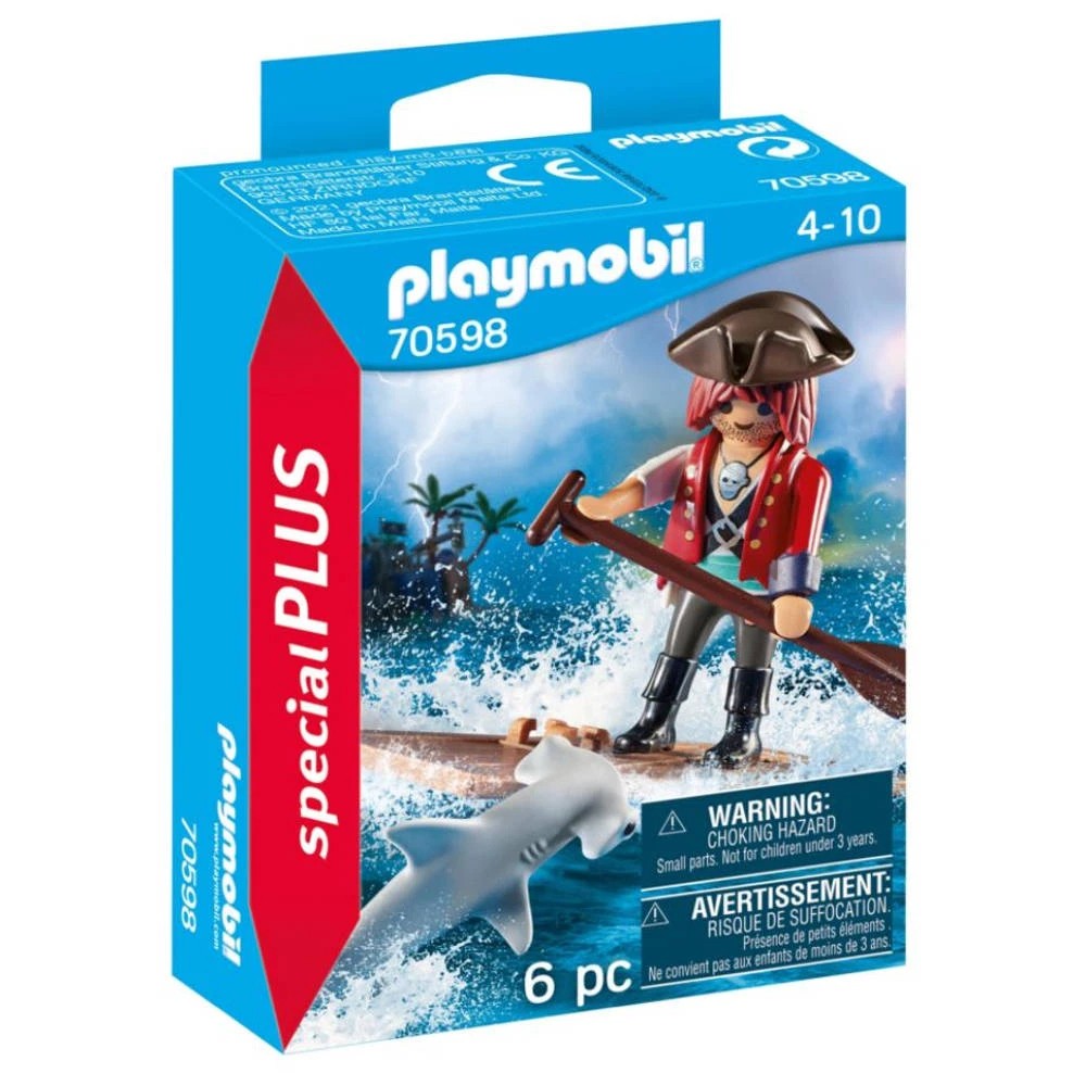PLAYMOBIL SpecialPLUS Piraat Met Vlot En Hamerhaai 70598 1 PLAYMOBIL SpecialPLUS Piraat Met Vlot En Hamerhaai 70598