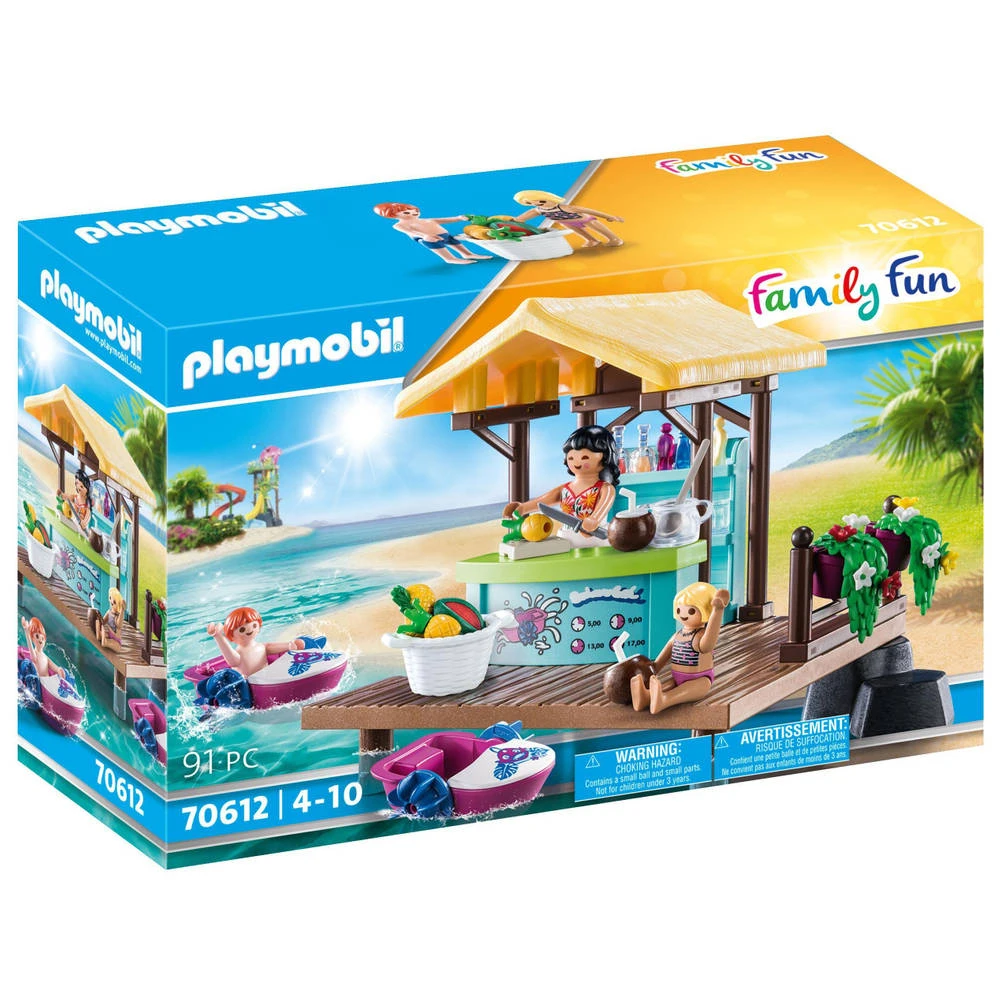 PLAYMOBIL Family Fun Waterfietsen Verhuur Met Sapbar 70612 1 PLAYMOBIL Family Fun Waterfietsen Verhuur Met Sapbar 70612