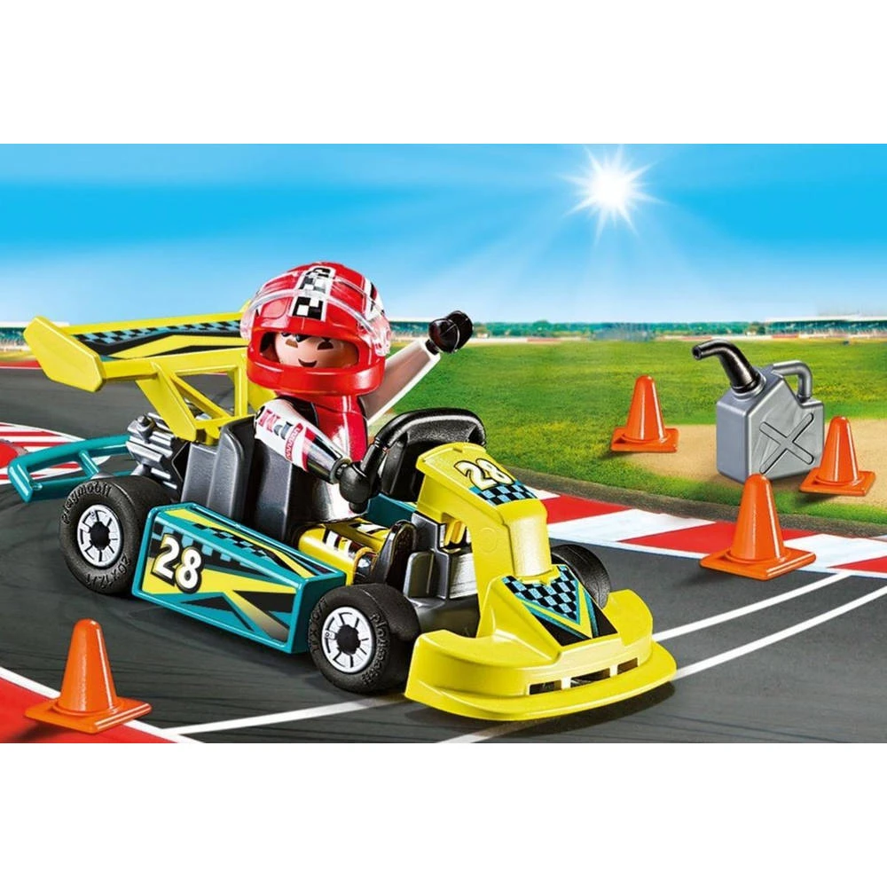 PLAYMOBIL Action Go-Kart Racer Meeneemkoffer 9322 2 PLAYMOBIL Action Go-Kart Racer Meeneemkoffer 9322 - Afbeelding 2