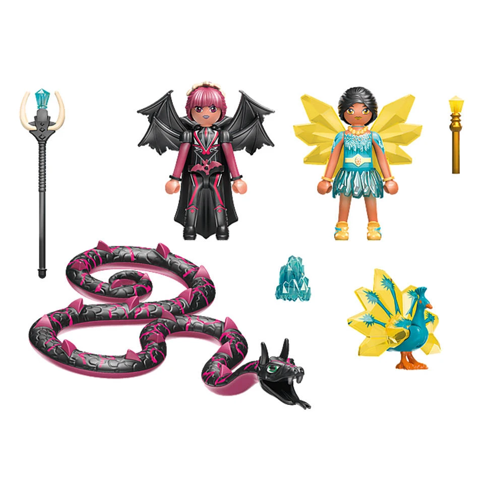 PLAYMOBIL Adventures Of Ayuma Crystal Fairy En Bat Fairy Met Totemdieren 70803 3 PLAYMOBIL Adventures Of Ayuma Crystal Fairy En Bat Fairy Met Totemdieren 70803 - Afbeelding 3
