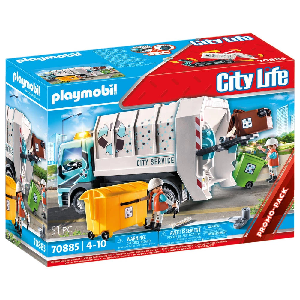 PLAYMOBIL Vuilniswagen Met Knipperlicht 70885 1 PLAYMOBIL Vuilniswagen Met Knipperlicht 70885