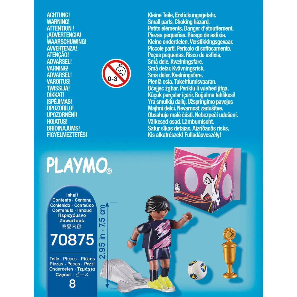 PLAYMOBIL SpecialPLUS Voetbalster Met Doelmuur 70875 4 PLAYMOBIL SpecialPLUS Voetbalster Met Doelmuur 70875 - Afbeelding 4