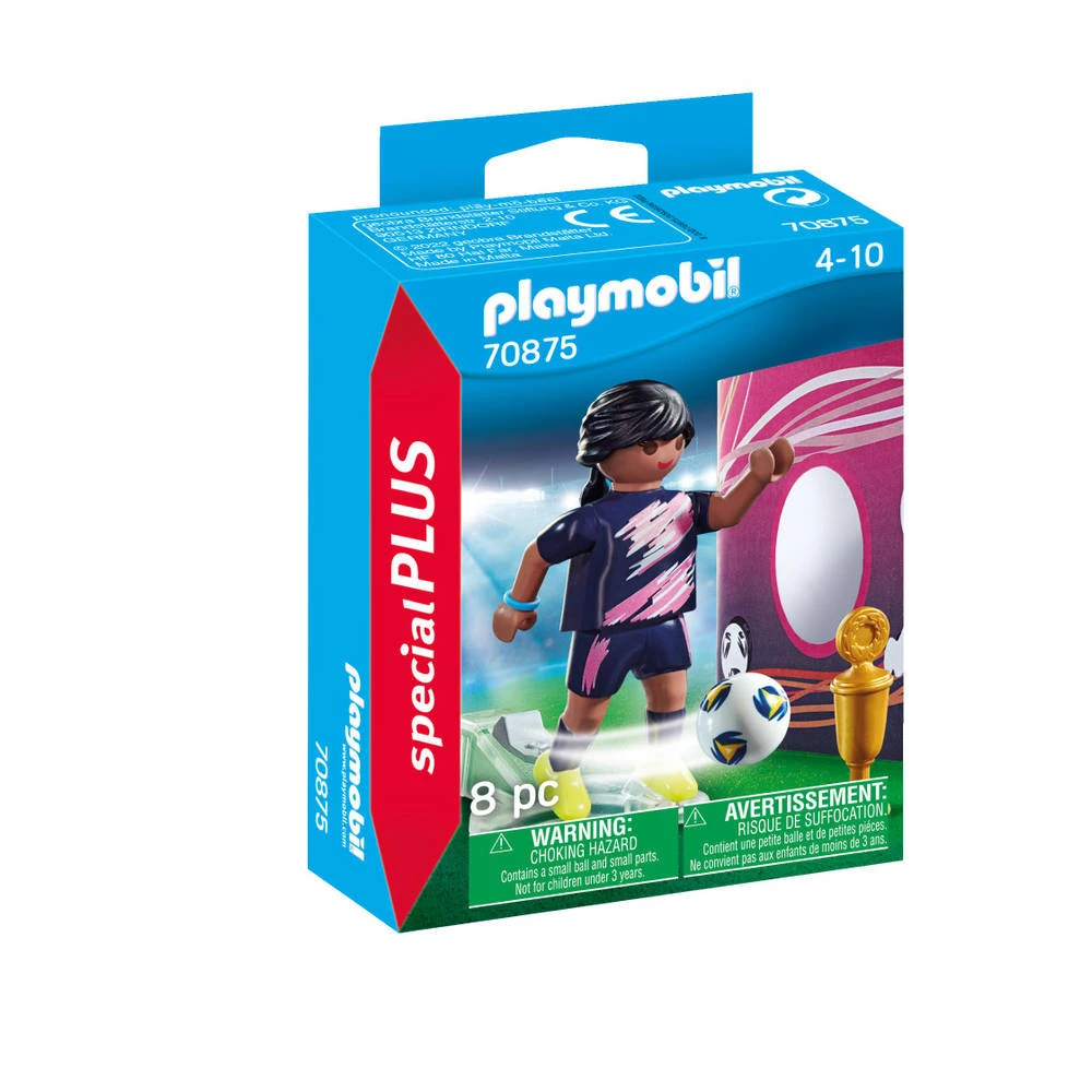 PLAYMOBIL SpecialPLUS Voetbalster Met Doelmuur 70875 1 PLAYMOBIL SpecialPLUS Voetbalster Met Doelmuur 70875