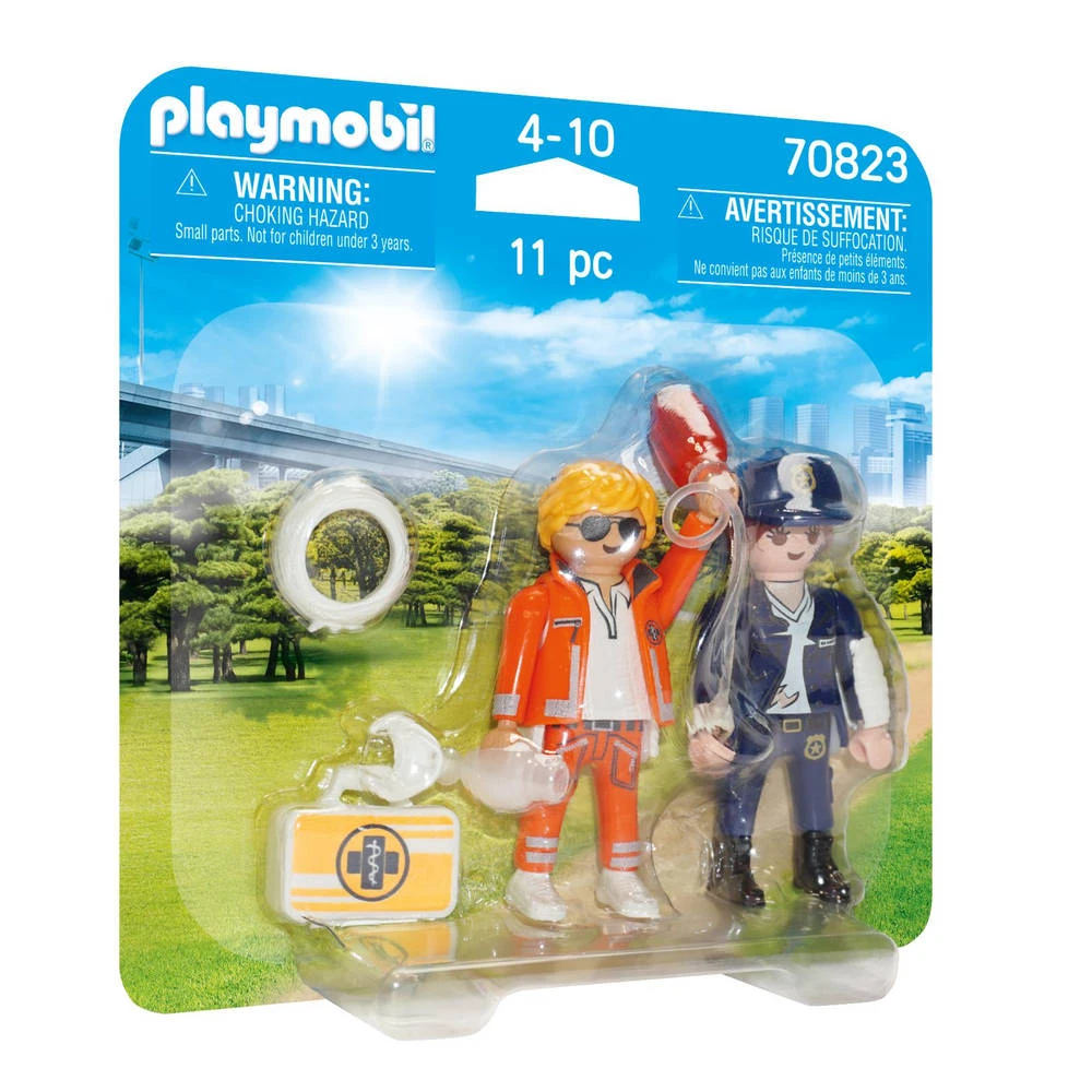 PLAYMOBIL DuoPack Spoedarts En Politieagente 70823 1 PLAYMOBIL DuoPack Spoedarts En Politieagente 70823