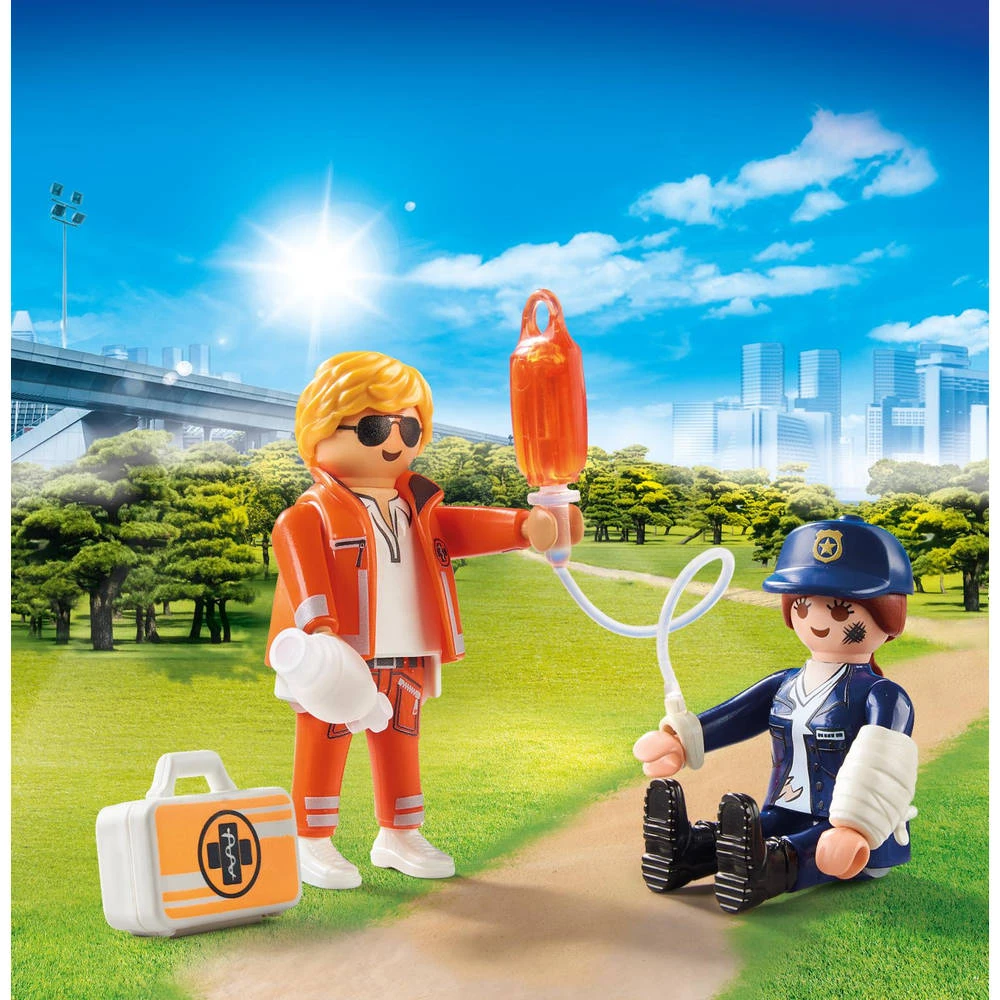 PLAYMOBIL DuoPack Spoedarts En Politieagente 70823 3 PLAYMOBIL DuoPack Spoedarts En Politieagente 70823 - Afbeelding 3