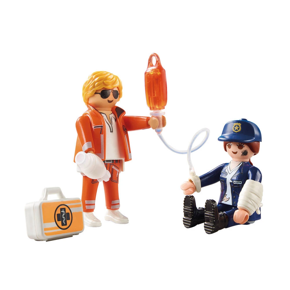 PLAYMOBIL DuoPack Spoedarts En Politieagente 70823 2 PLAYMOBIL DuoPack Spoedarts En Politieagente 70823 - Afbeelding 2