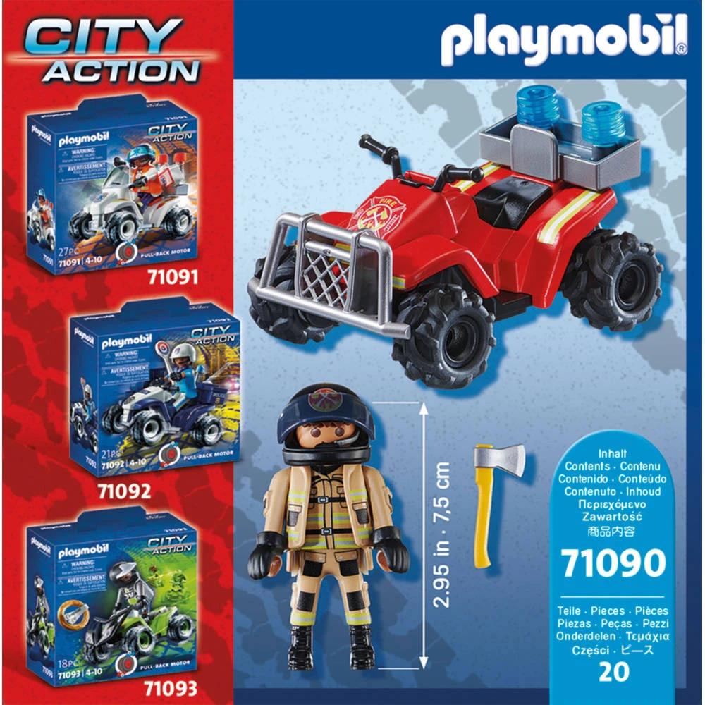 PLAYMOBIL City Action Brandweer Speed Quad 71090 6 PLAYMOBIL City Action Brandweer Speed Quad 71090 - Afbeelding 6