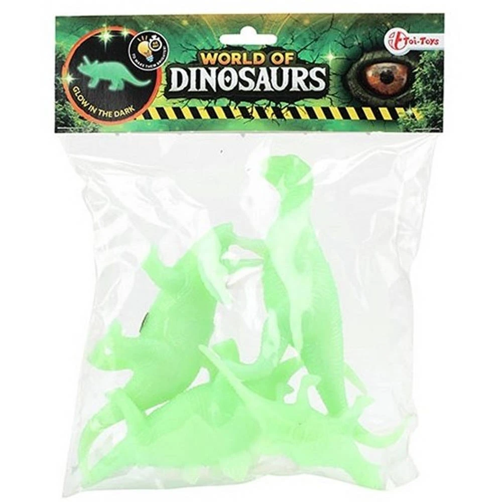 No Brand Dino's Glow In The Dark Set 4-delig 1 No Brand Dino's Glow In The Dark Set 4-delig