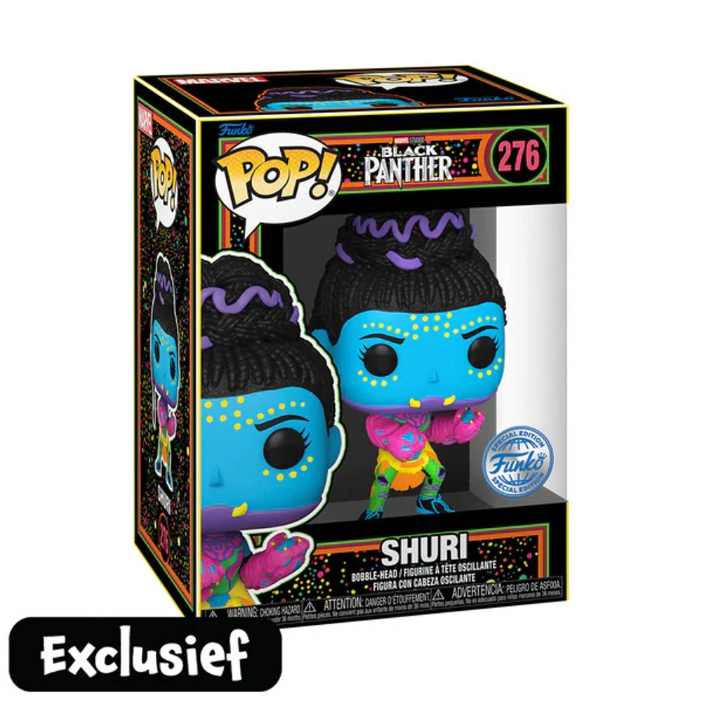 Funko Pop! Figuur Marvel Black Panther Shuri Black Light 1 Funko Pop! Figuur Marvel Black Panther Shuri Black Light