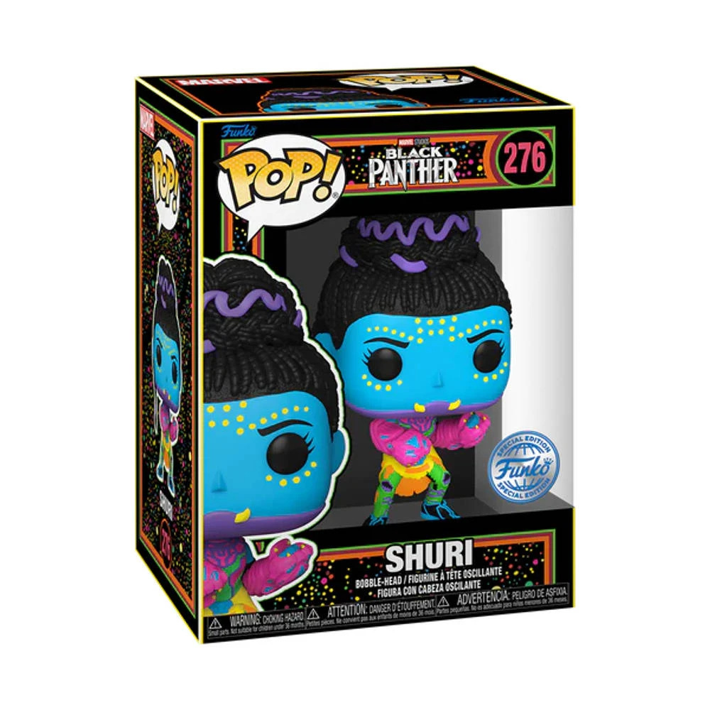 Funko Pop! Figuur Marvel Black Panther Shuri Black Light 2 Funko Pop! Figuur Marvel Black Panther Shuri Black Light - Afbeelding 2