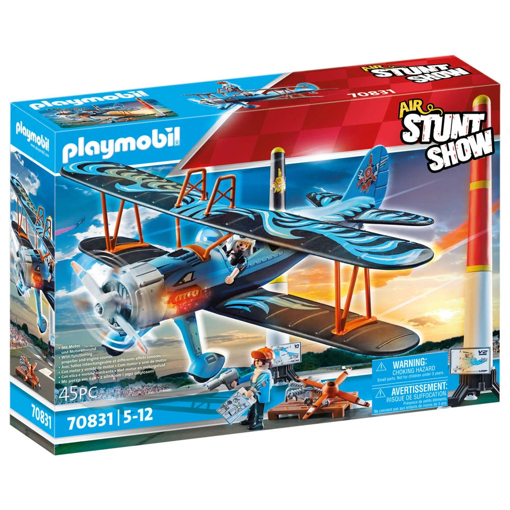 Playmobil Air Stuntshow Dubbeldekker Vliegtuig Phoenix 70831 1 Playmobil Air Stuntshow Dubbeldekker Vliegtuig Phoenix 70831