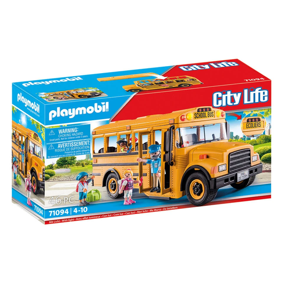 PLAYMOBIL City Life Amerikaanse Schoolbus 71094 1 PLAYMOBIL City Life Amerikaanse Schoolbus 71094