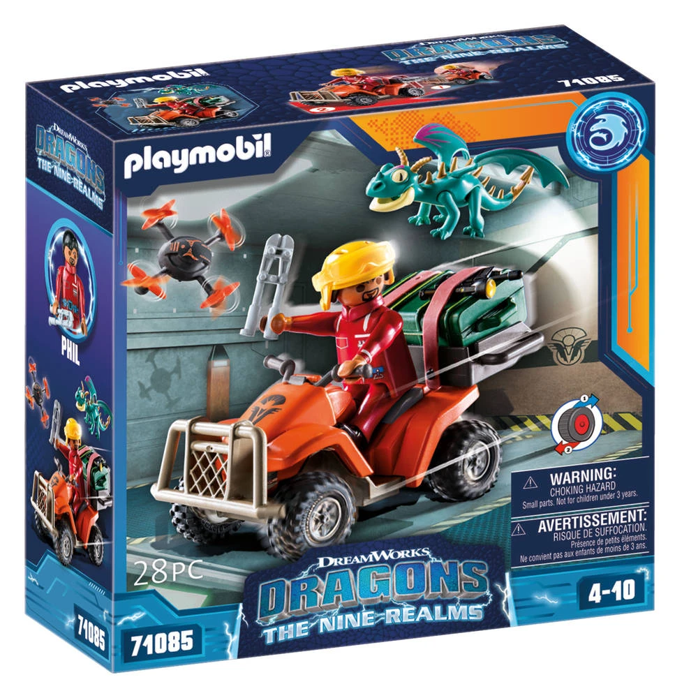 PLAYMOBIL Dragons: The Nine Realms Icaris Quad & Phil 71085 2 PLAYMOBIL Dragons: The Nine Realms Icaris Quad & Phil 71085 - Afbeelding 2