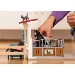 Schleich HORSE CLUB Paardenbox Met Merrie En Veulen 42611 -Kinderspeelgoedwinkel 1994531 0e52d474