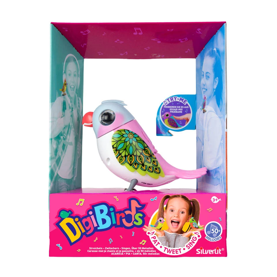 Silverlit DigiBirds Single Interactief Vogeltje Hooded Parrot 1 Silverlit DigiBirds Single Interactief Vogeltje Hooded Parrot