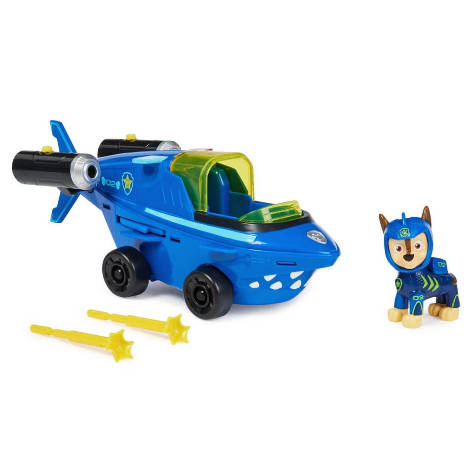 SPIN MASTER PAW Patrol Aqua Pups Transformerend Shark Voertuig Deluxe Met Chase 2 SPIN MASTER PAW Patrol Aqua Pups Transformerend Shark Voertuig Deluxe Met Chase - Afbeelding 2