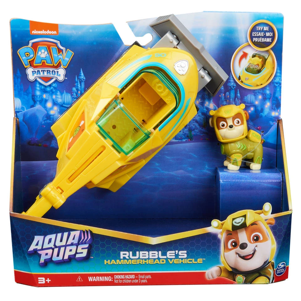 SPIN MASTER PAW Patrol Aqua Pups Transformerend Hammerhead Shark Voertuig Met Rubble 1 SPIN MASTER PAW Patrol Aqua Pups Transformerend Hammerhead Shark Voertuig Met Rubble