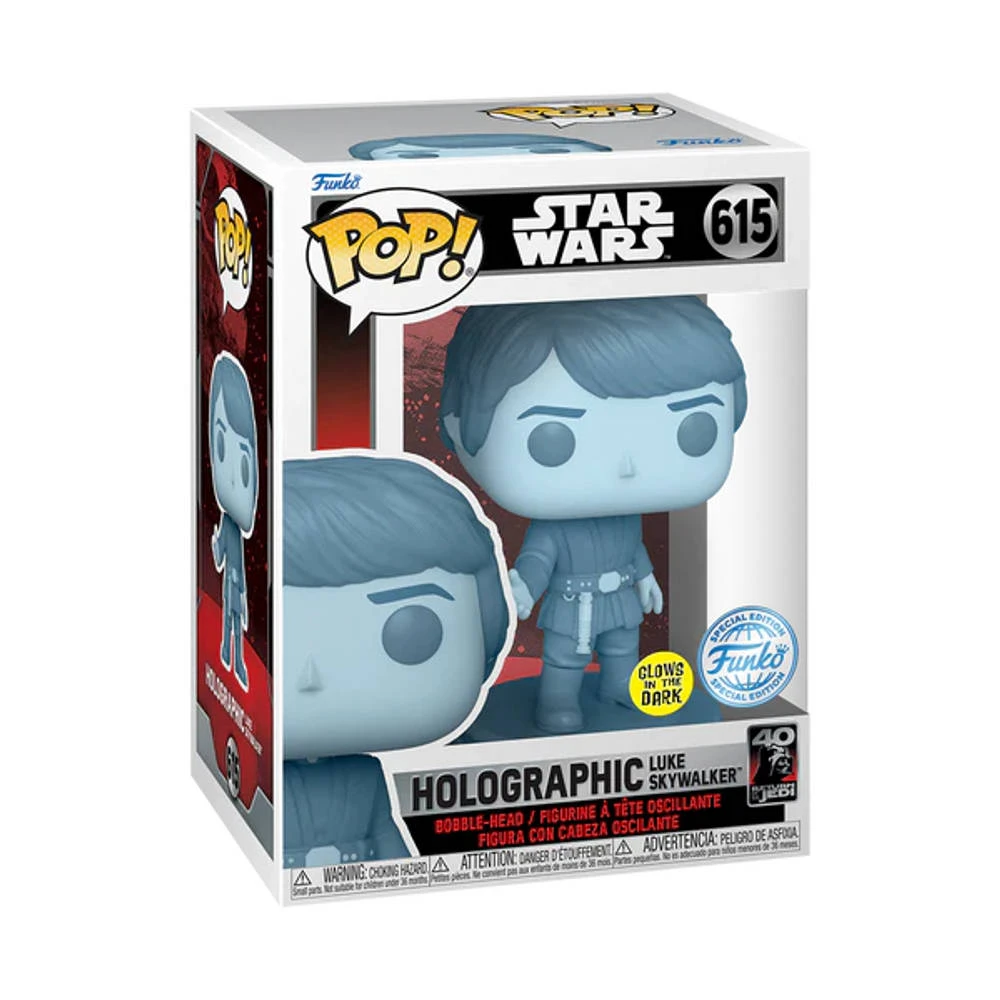Funko Pop! Figuur Star Wars Return Of The Jedi Holographic Luke Skywalker GITD 4 Funko Pop! Figuur Star Wars Return Of The Jedi Holographic Luke Skywalker GITD - Afbeelding 4